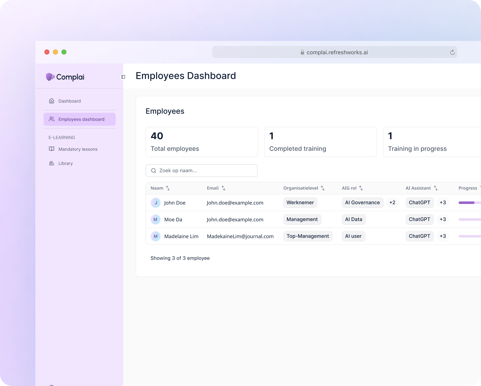 Demonstrate accountability, transparency and compliance